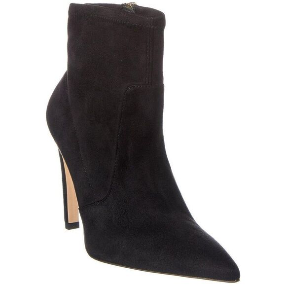 NWOB RARE GOOD AMERICAN Black Faux Suede Booties - Picture 1 of 10